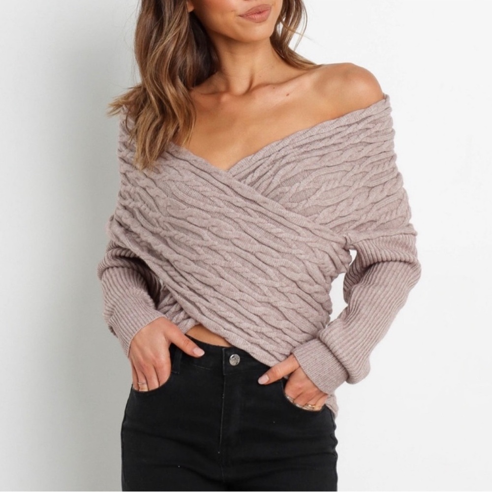 Petal and Pup Manny knit sweater in mocha - SIZE / M